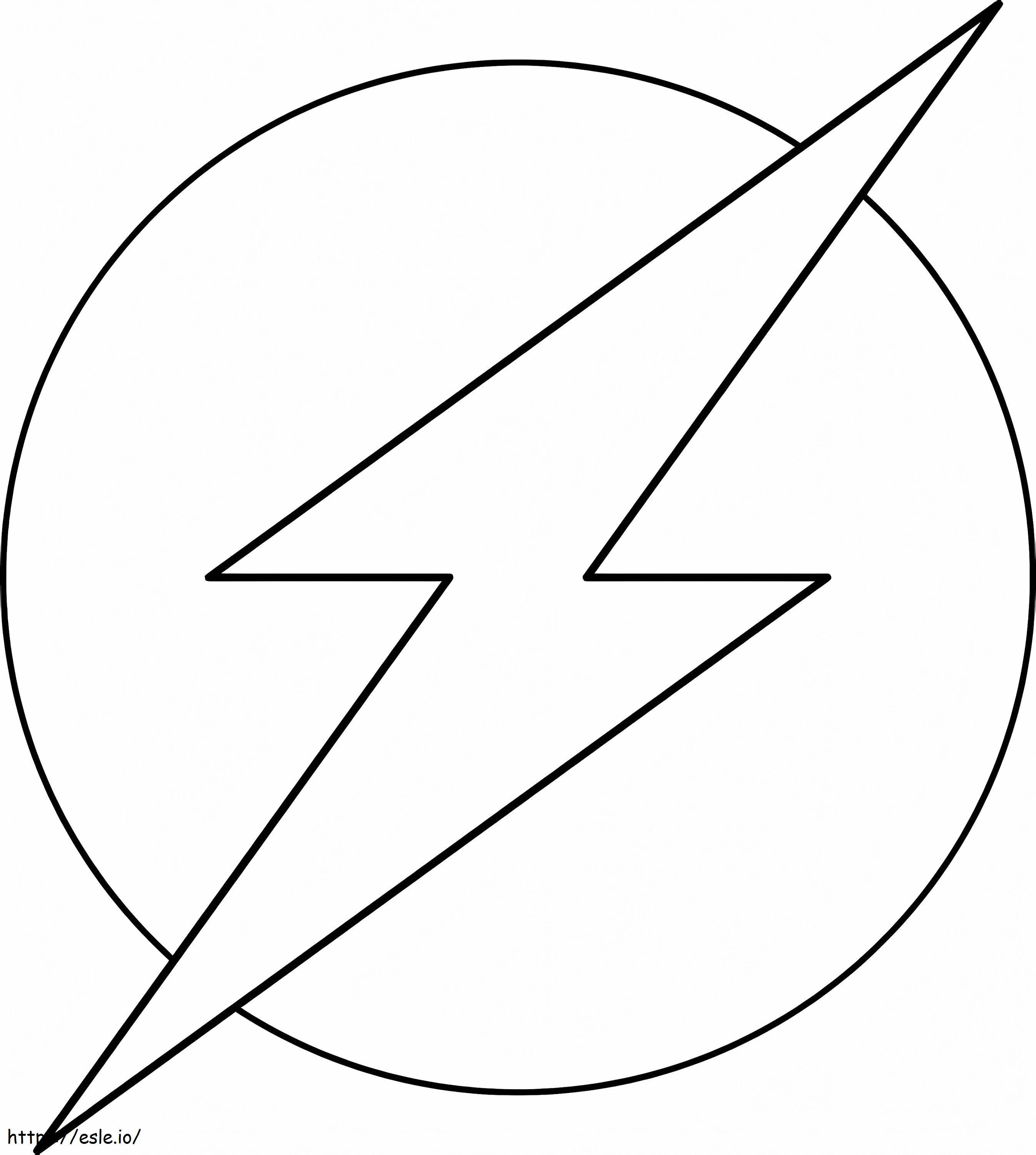 O logotipo do Flash para colorir