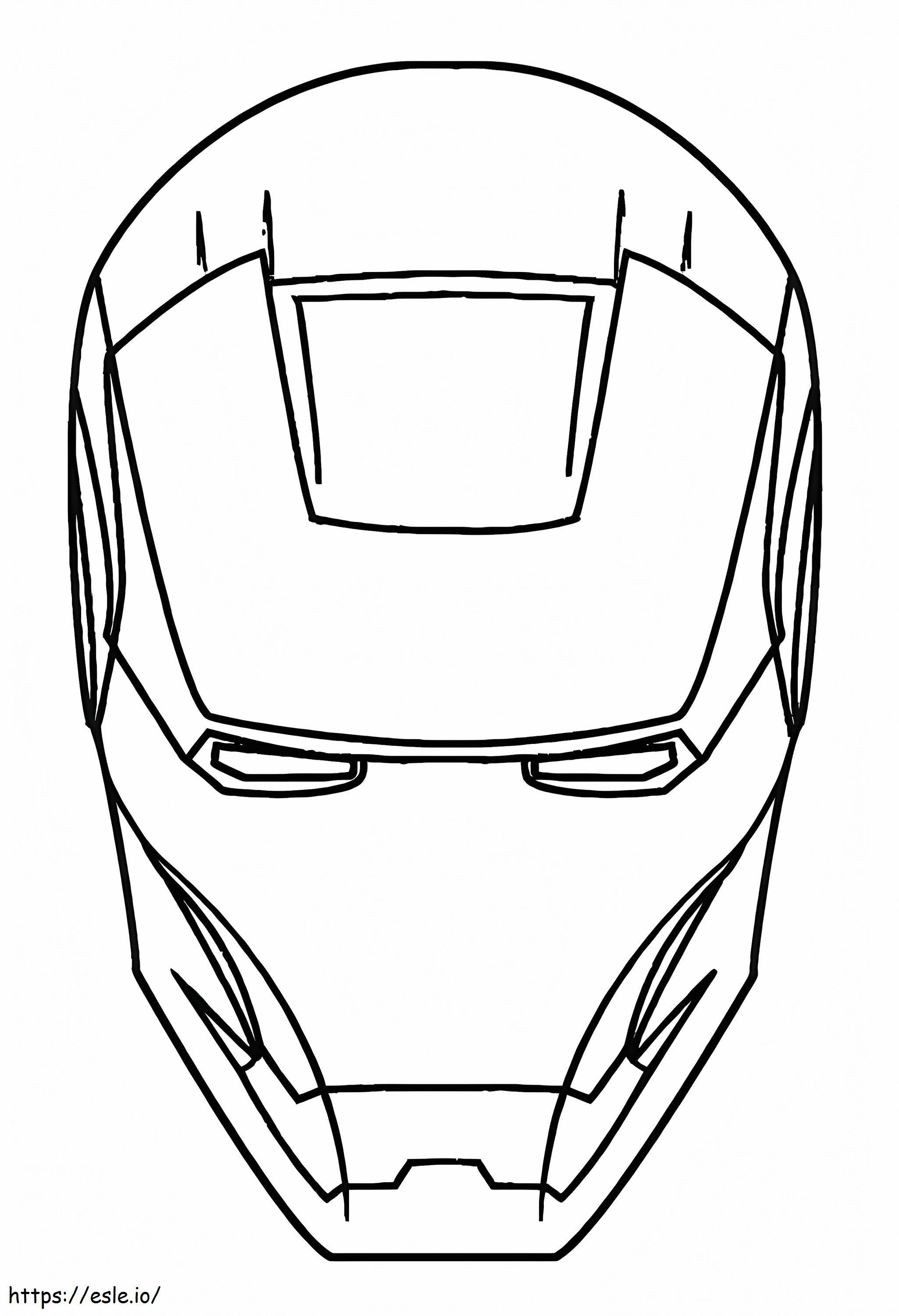 Mascara Ironman coloring page