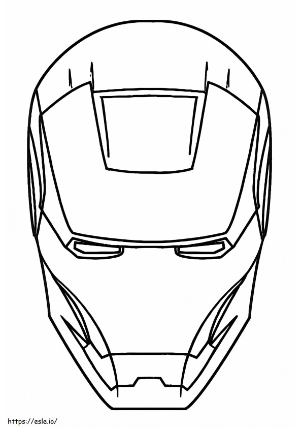 Mascara Ironman coloring page