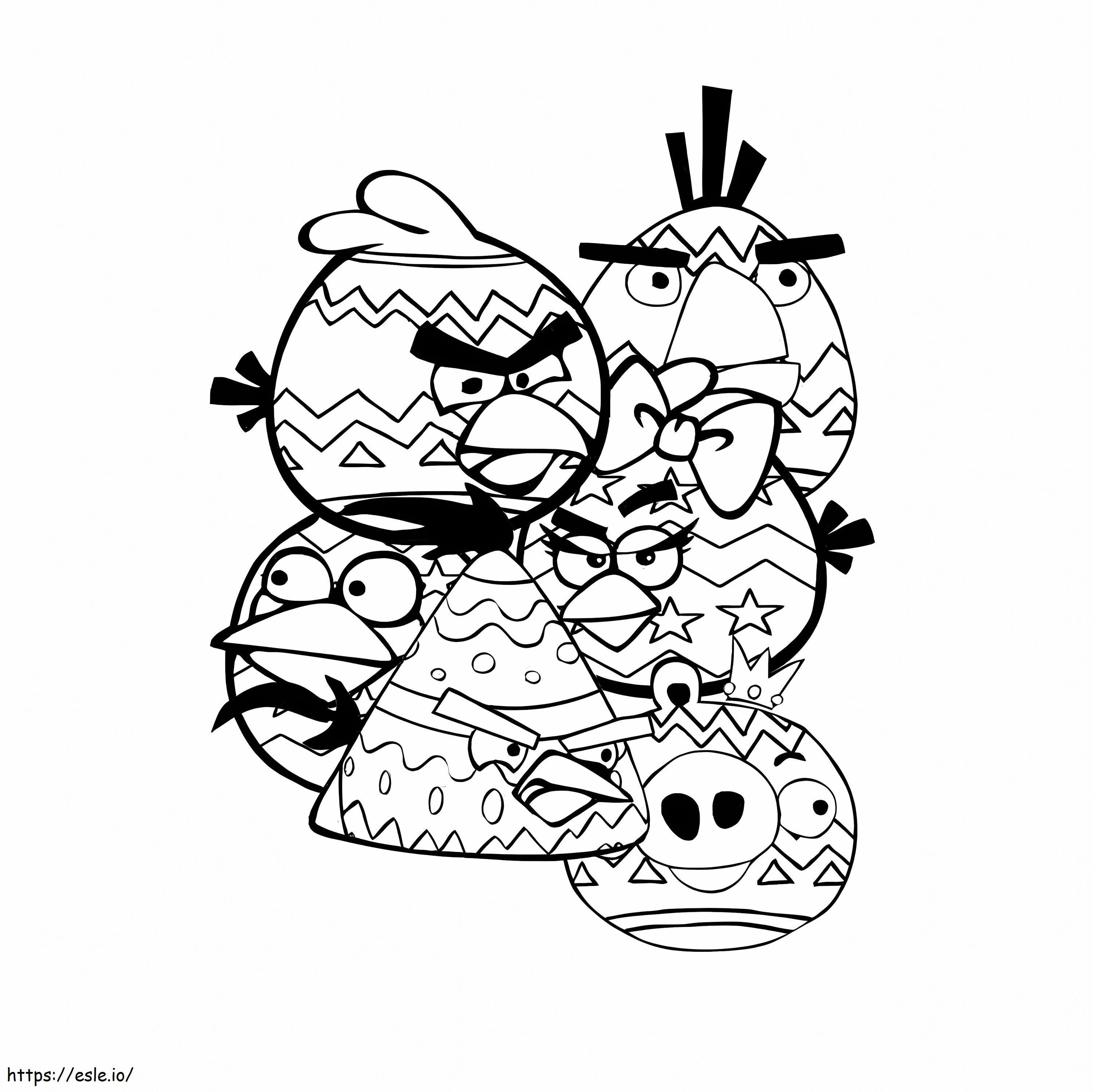 Coloriage Angry Birds est pour les adultes à imprimer dessin