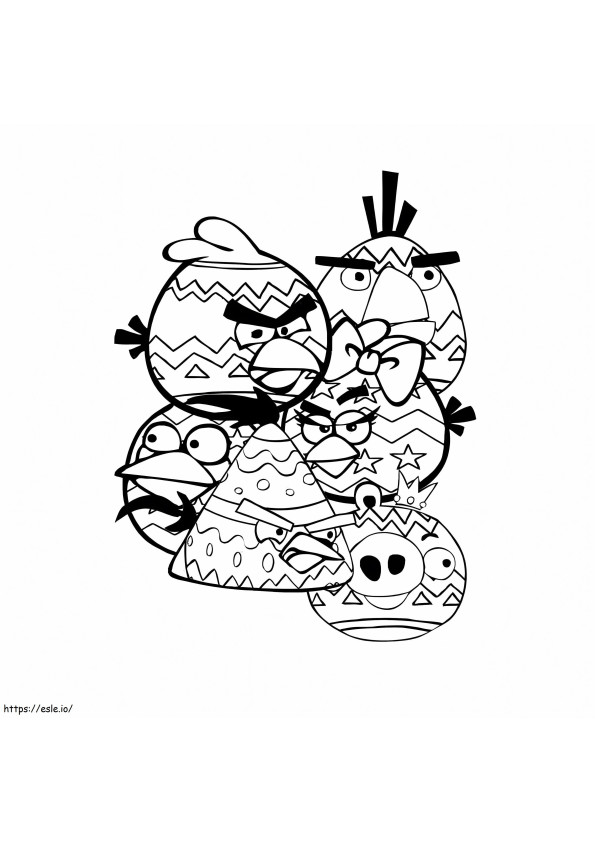 Coloriage Angry Birds est pour les adultes à imprimer dessin
