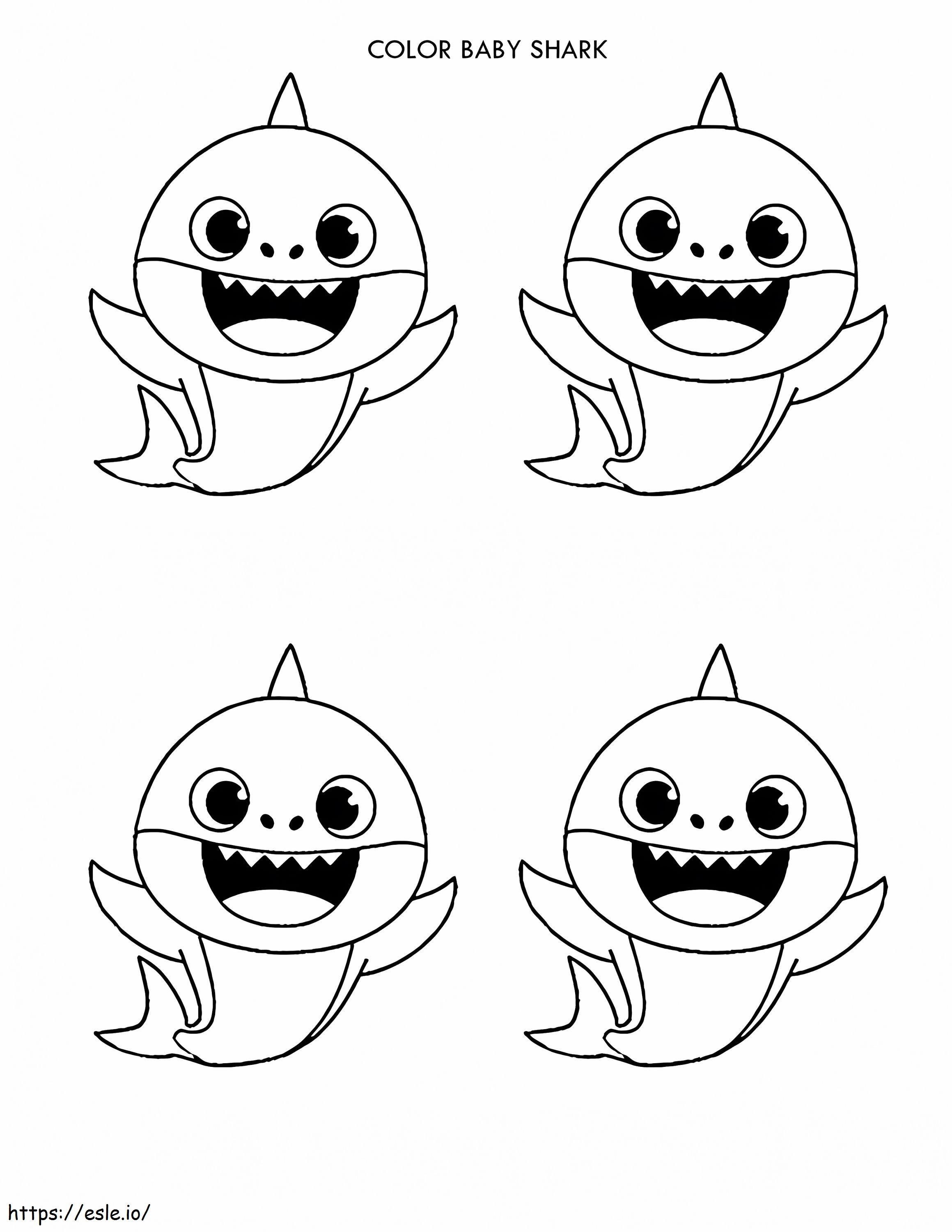 Baby Shark Coloring Page for Kids