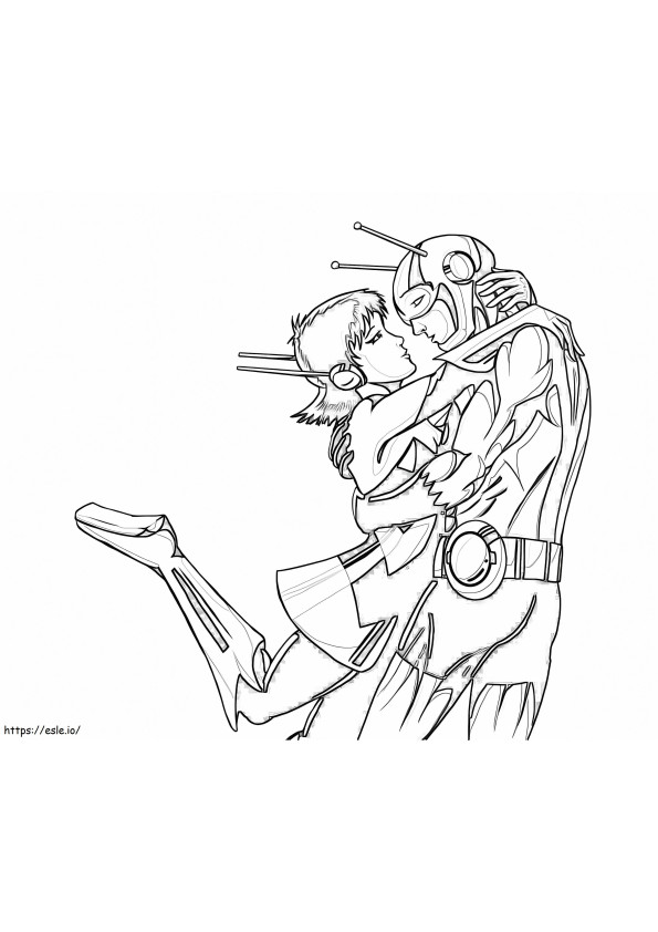 Ant Man In Love coloring page