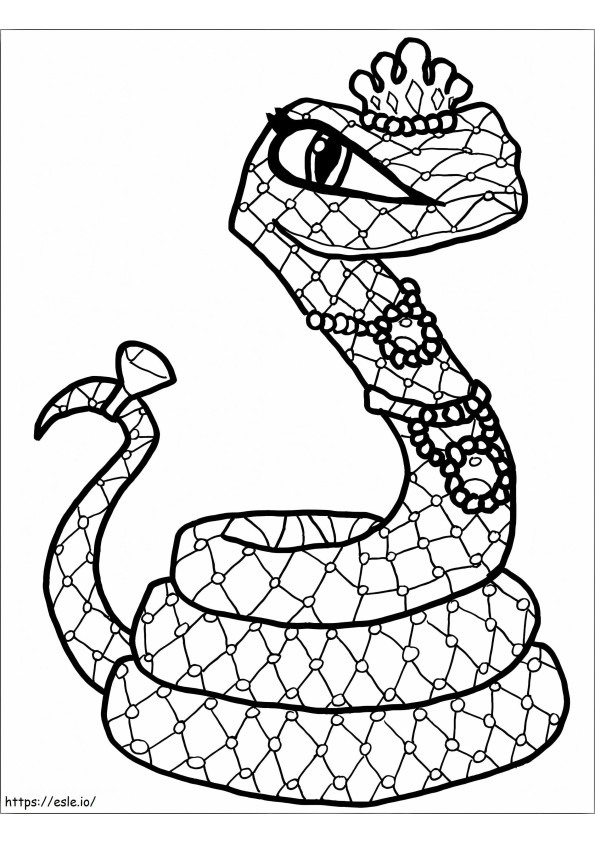 Coloriage Reine Serpent à imprimer dessin