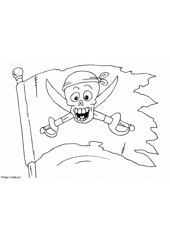 Pirate Flag A4 E1600733471459 coloring page