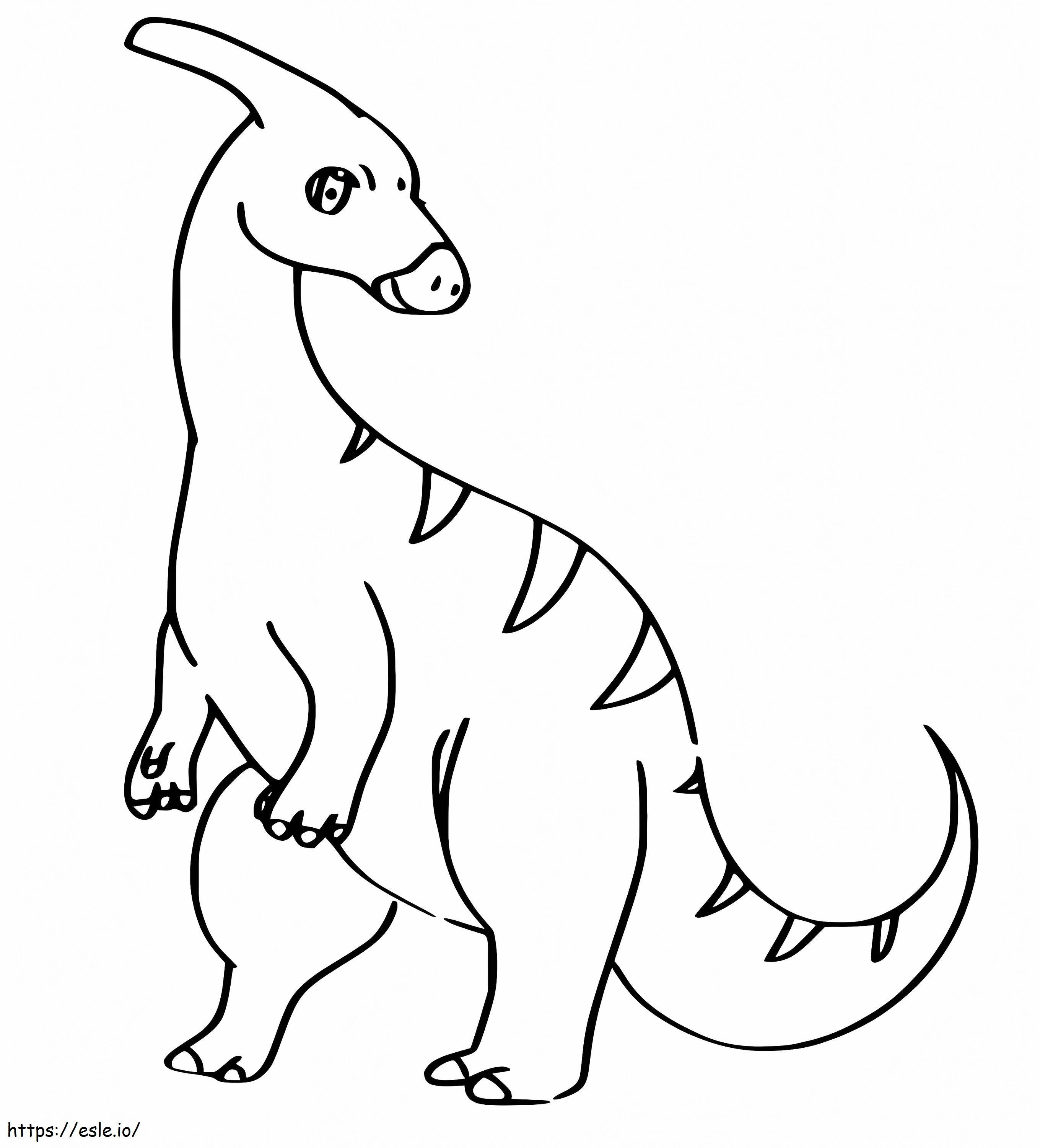 Parasaurolophus Prachtig kleurplaat kleurplaat