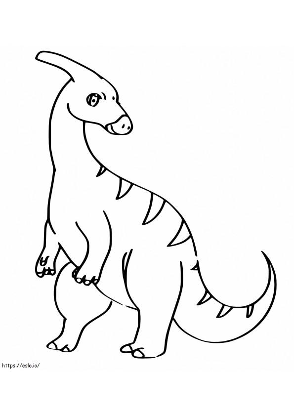 Parasaurolophus precioso para colorear