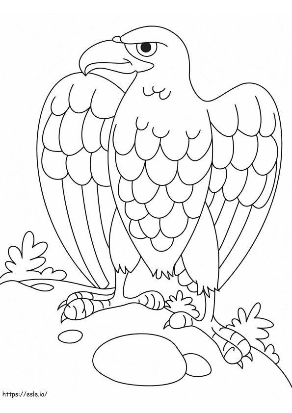 Coloriage Aigle cool debout à imprimer dessin