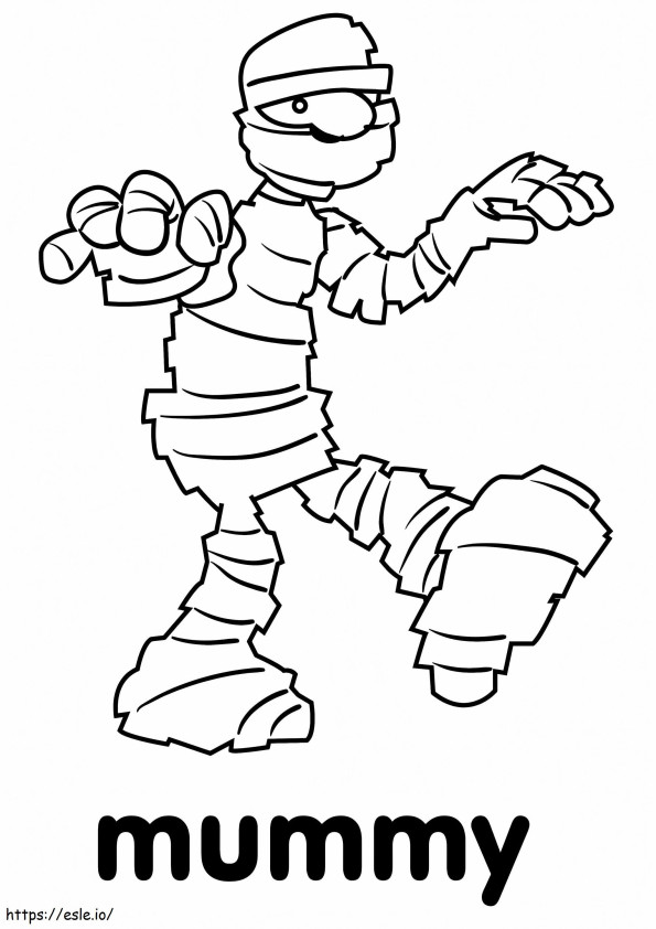 A Walking Mummy Coloring Page coloring page