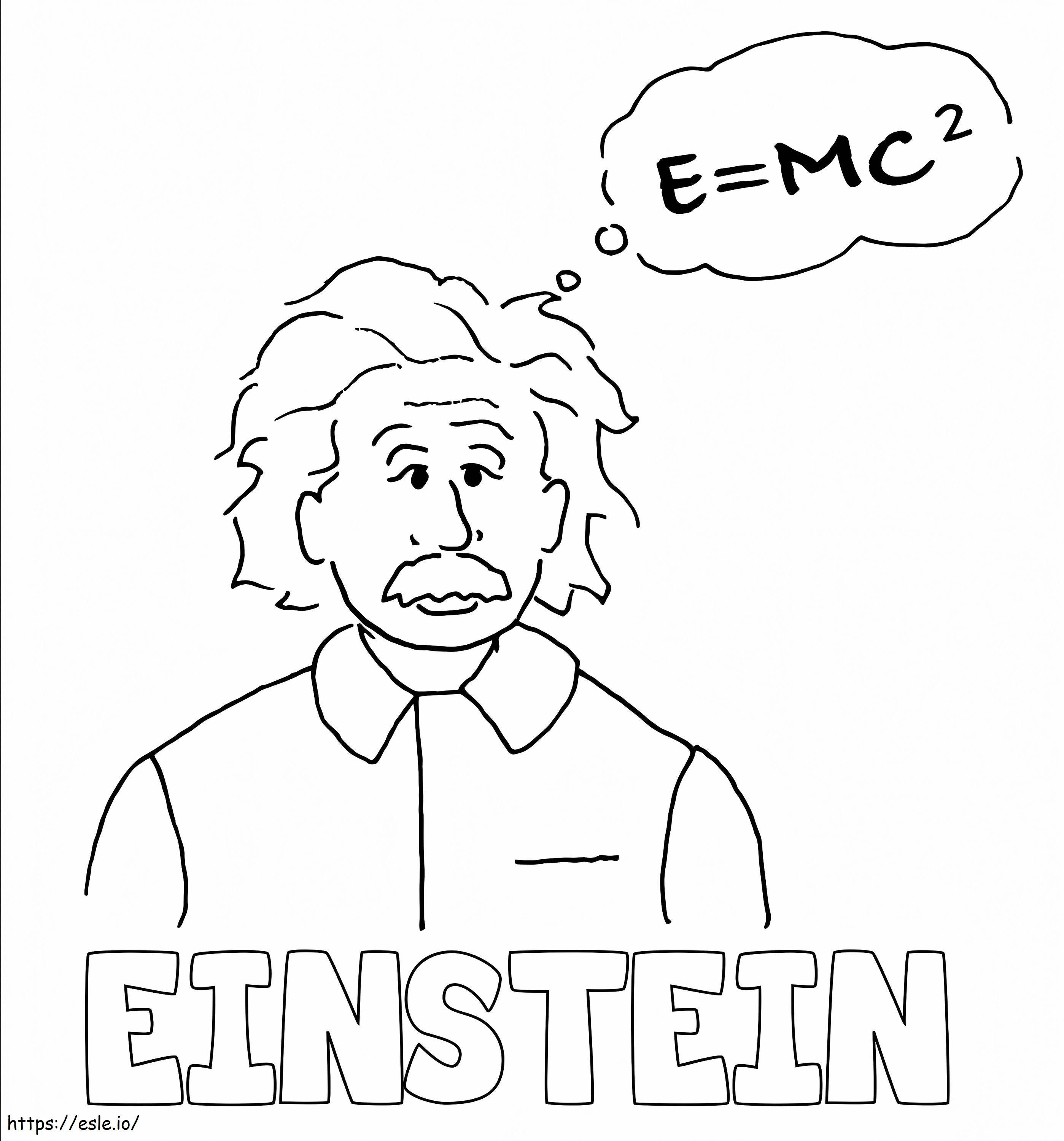 アルバート・アインシュタイン 印刷可能 ぬりえ - 塗り絵