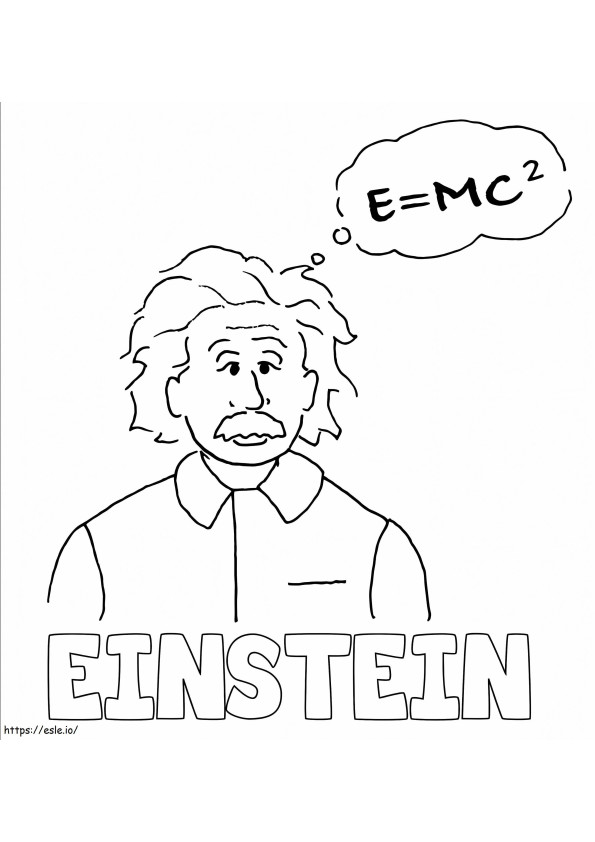 アルバート・アインシュタイン 印刷可能 ぬりえ - 塗り絵
