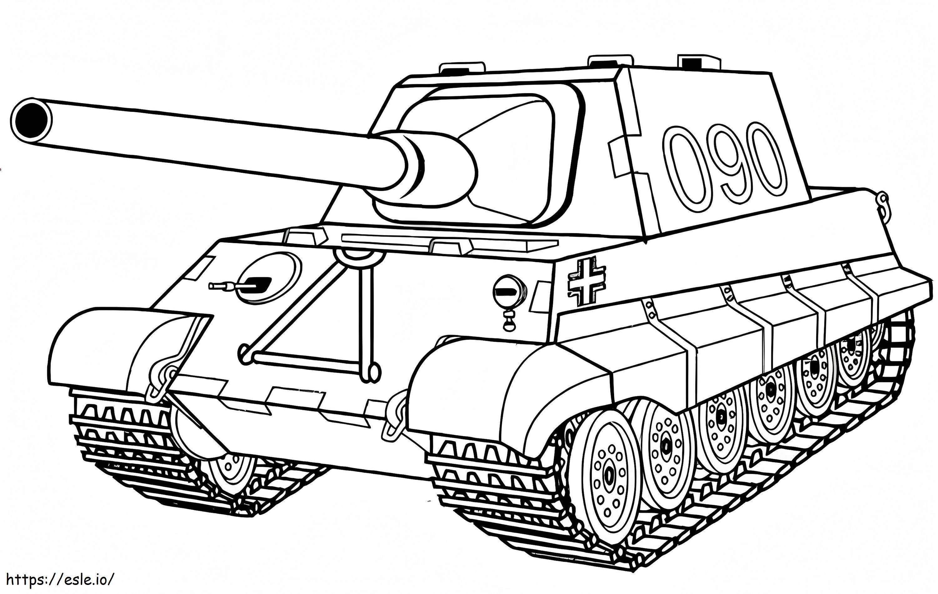 Número do Tanque 090 para colorir