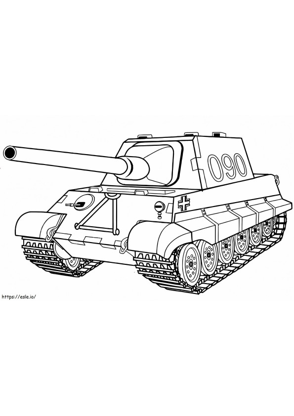 Tank Number 090 coloring page