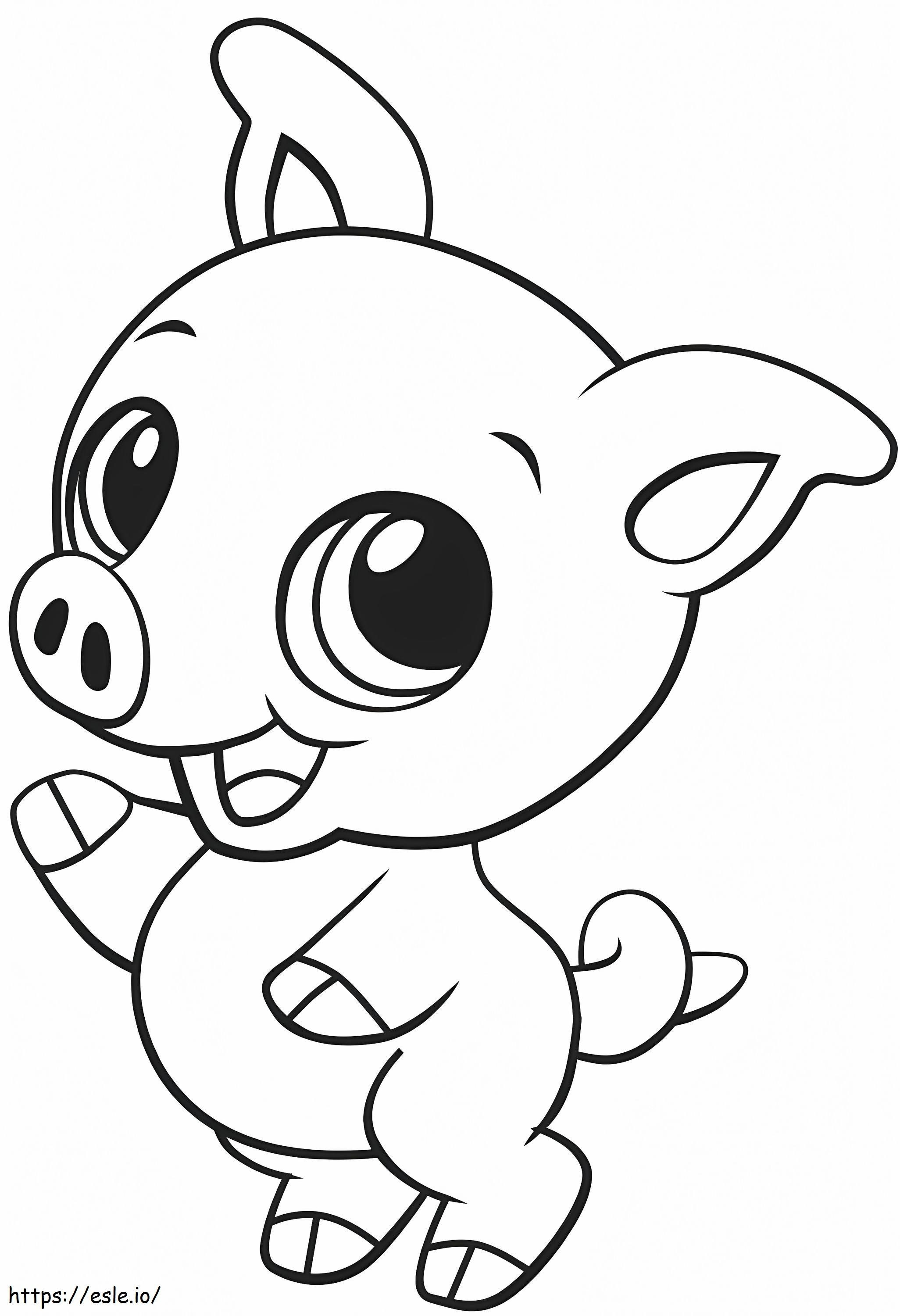 Pig A4 coloring page