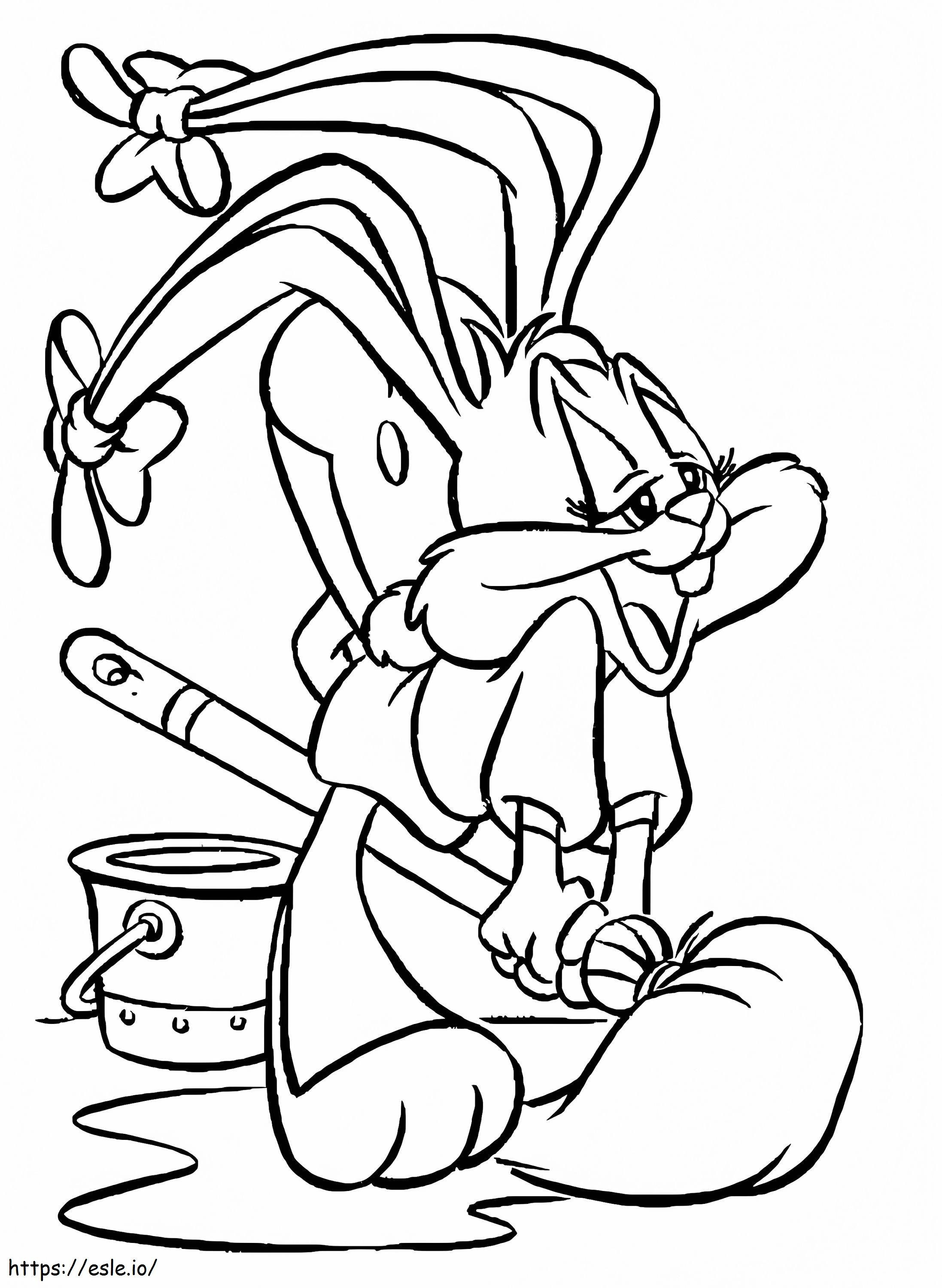 Babs Bunny uit Tiny Toon Adventures kleurplaat kleurplaat