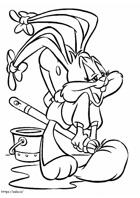 Babs Bunny From Tiny Toon Adventures coloring page