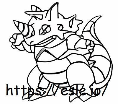 Rhydon coloring page