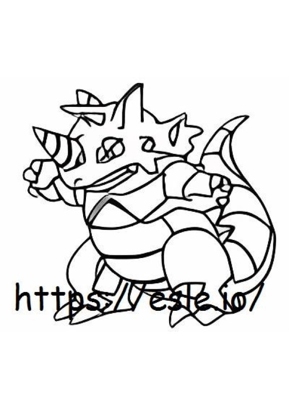 Rhydon coloring page