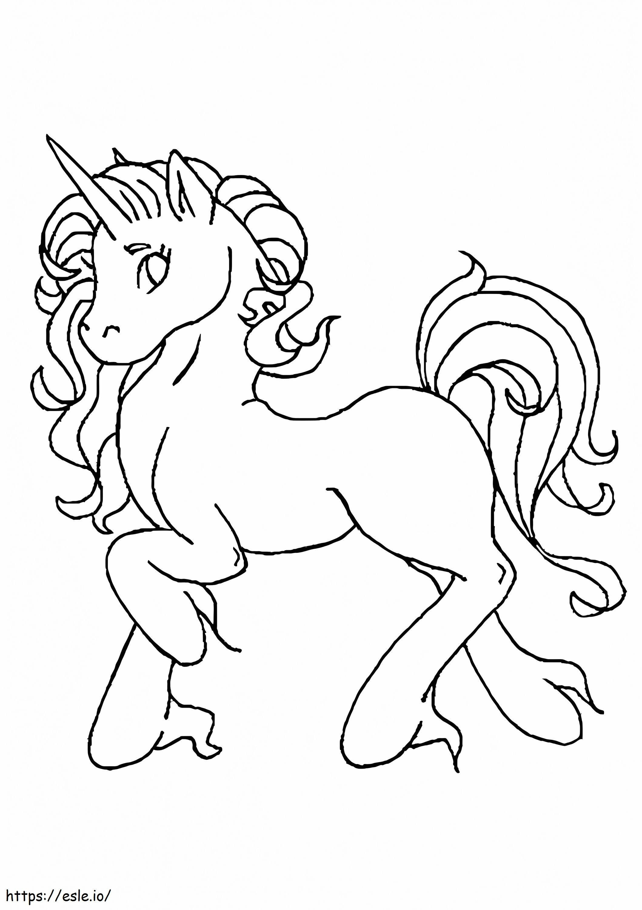 Glorious Unicorn coloring page