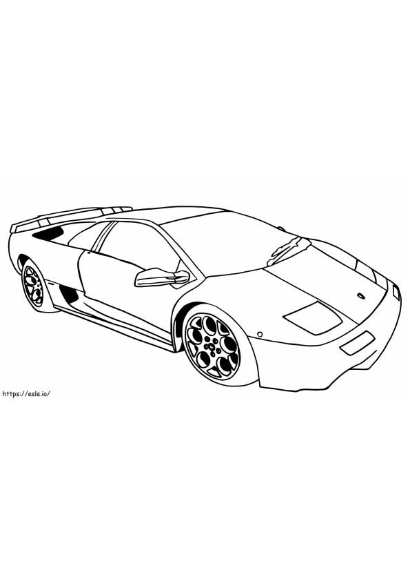 Lamborghini Diablo A4 da colorare