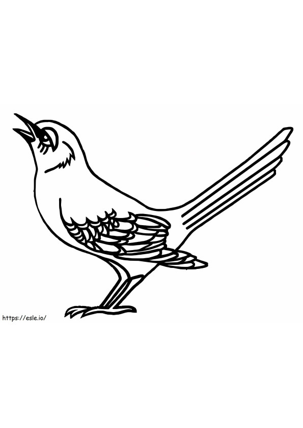 Pretty Nightingale coloring page