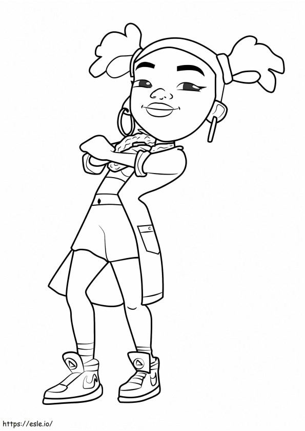 Lauren From Subway Surfers coloring page