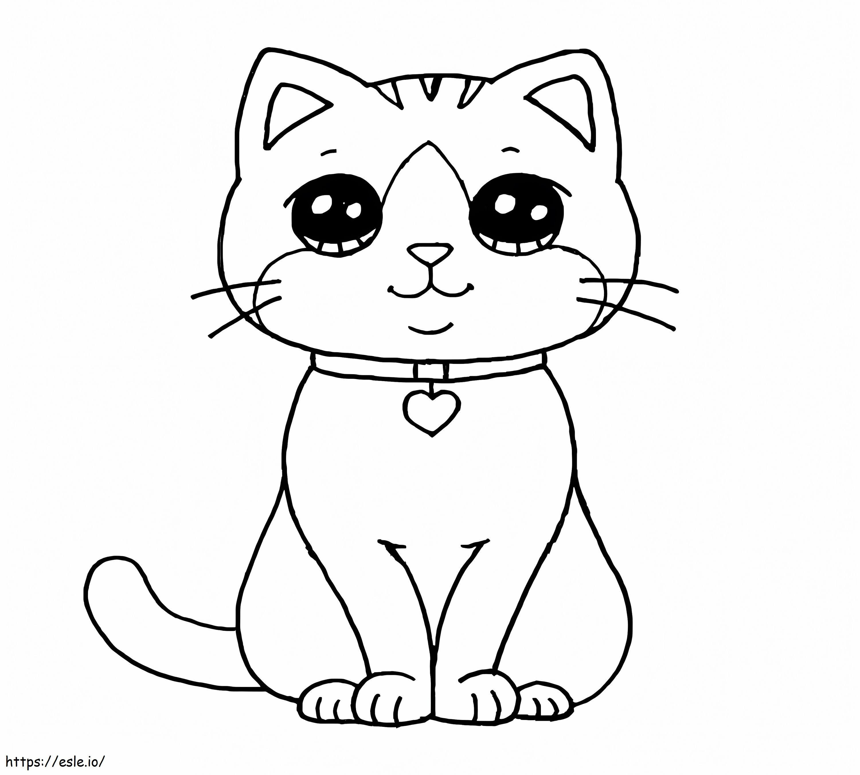 Zittende kat kleurplaat kleurplaat