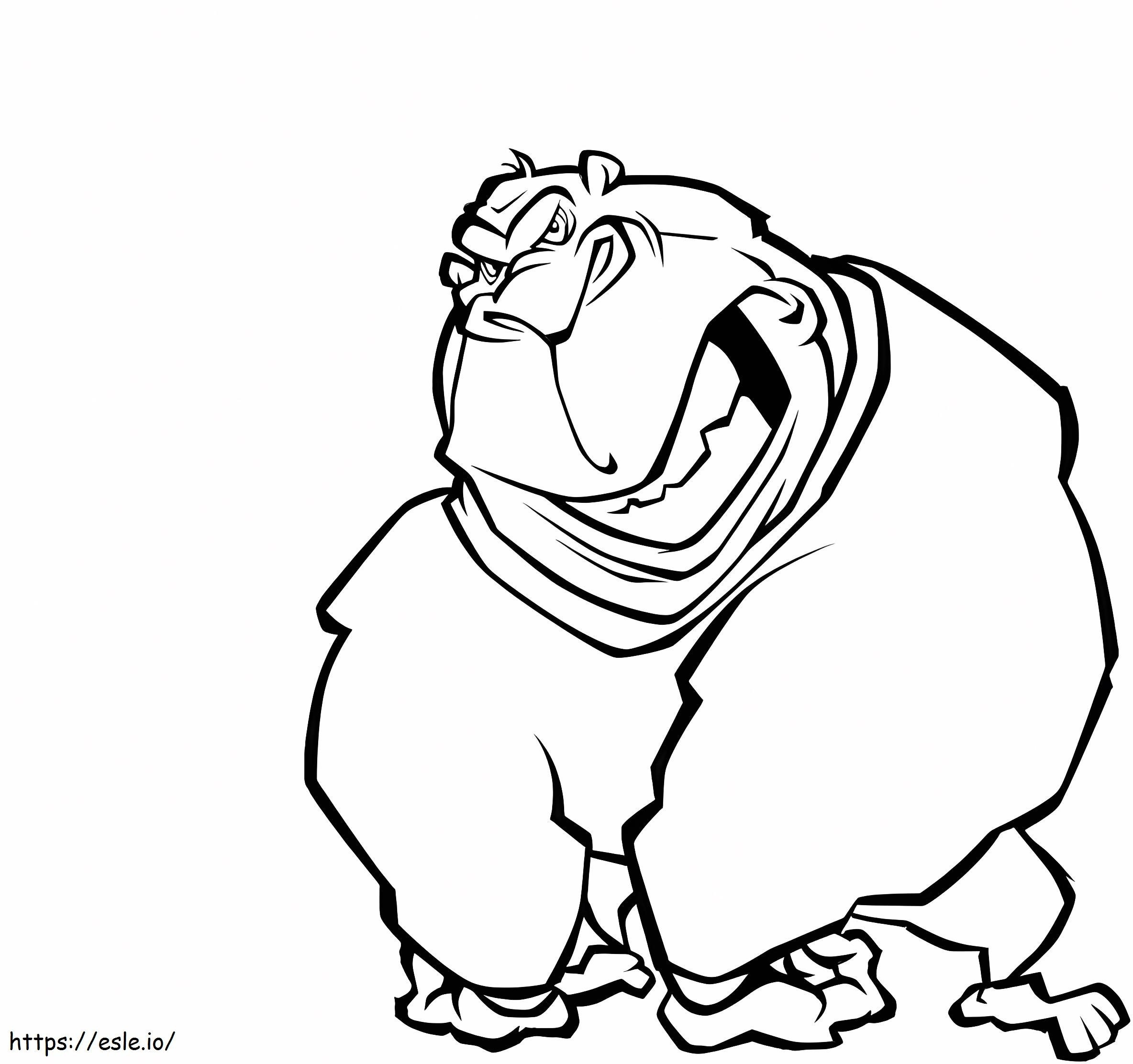 Strong Gorilla coloring page