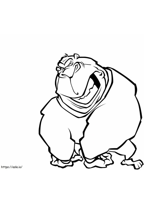 Strong Gorilla coloring page
