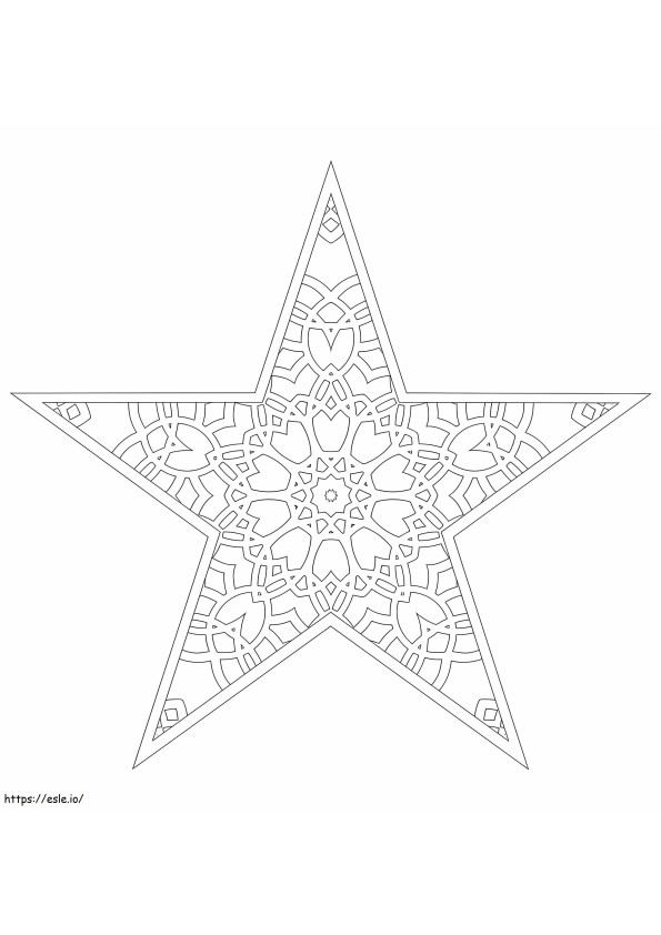 Coloriage Mandala étoile à imprimer dessin