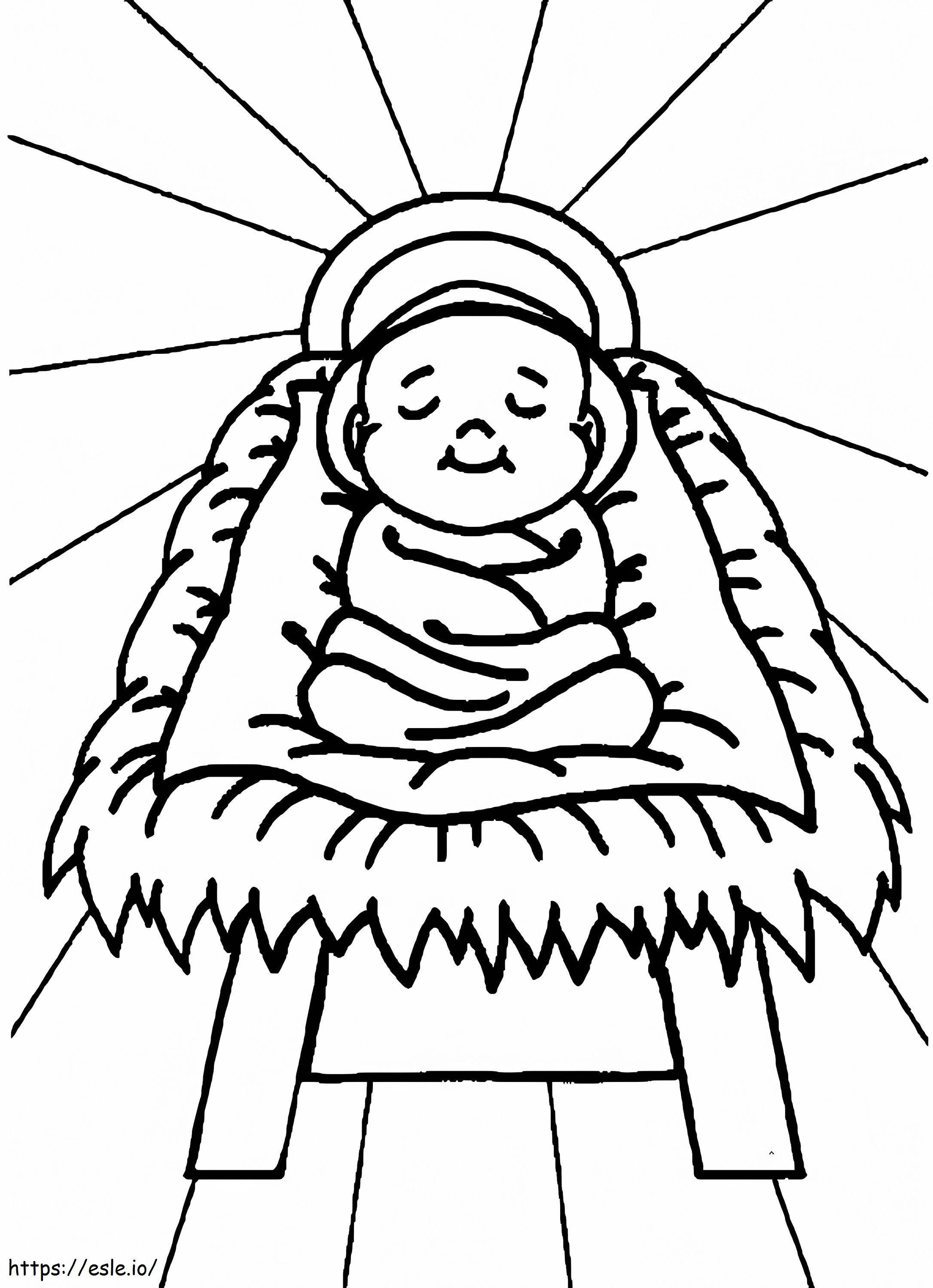 Dzieciątko Jezus kolorowanka