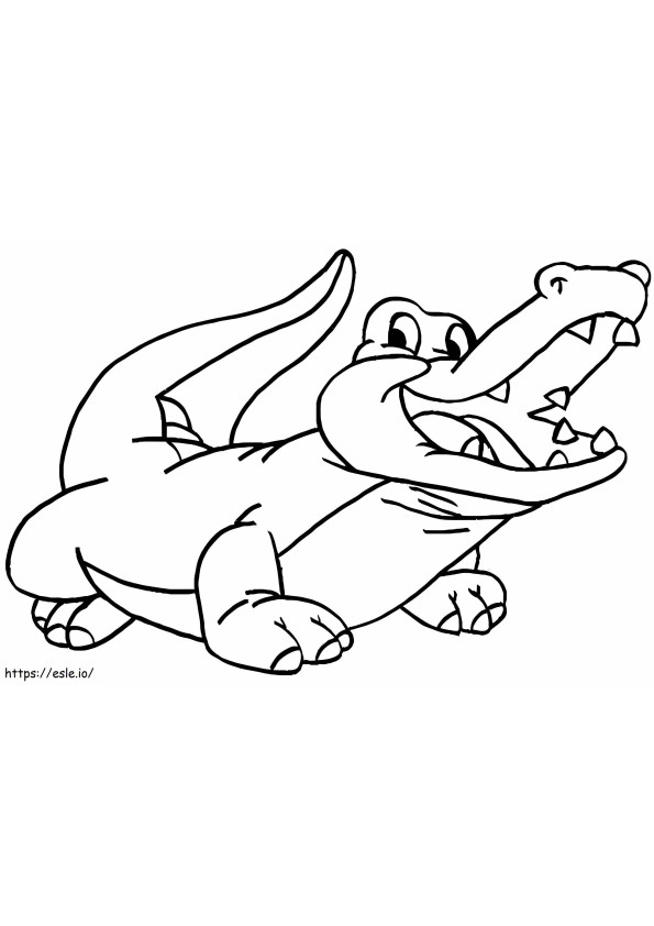 Cute Crocodile coloring page