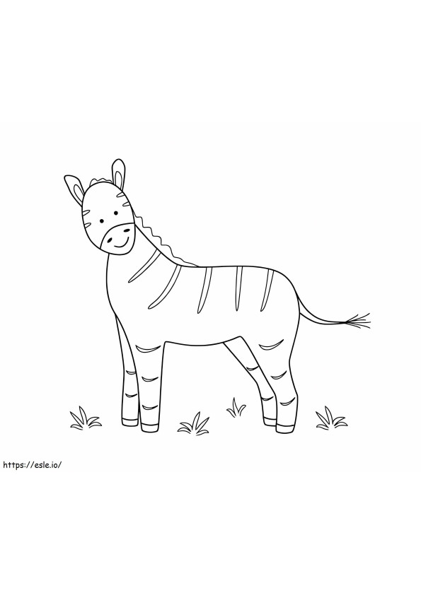 Stupid Zebra Face coloring page
