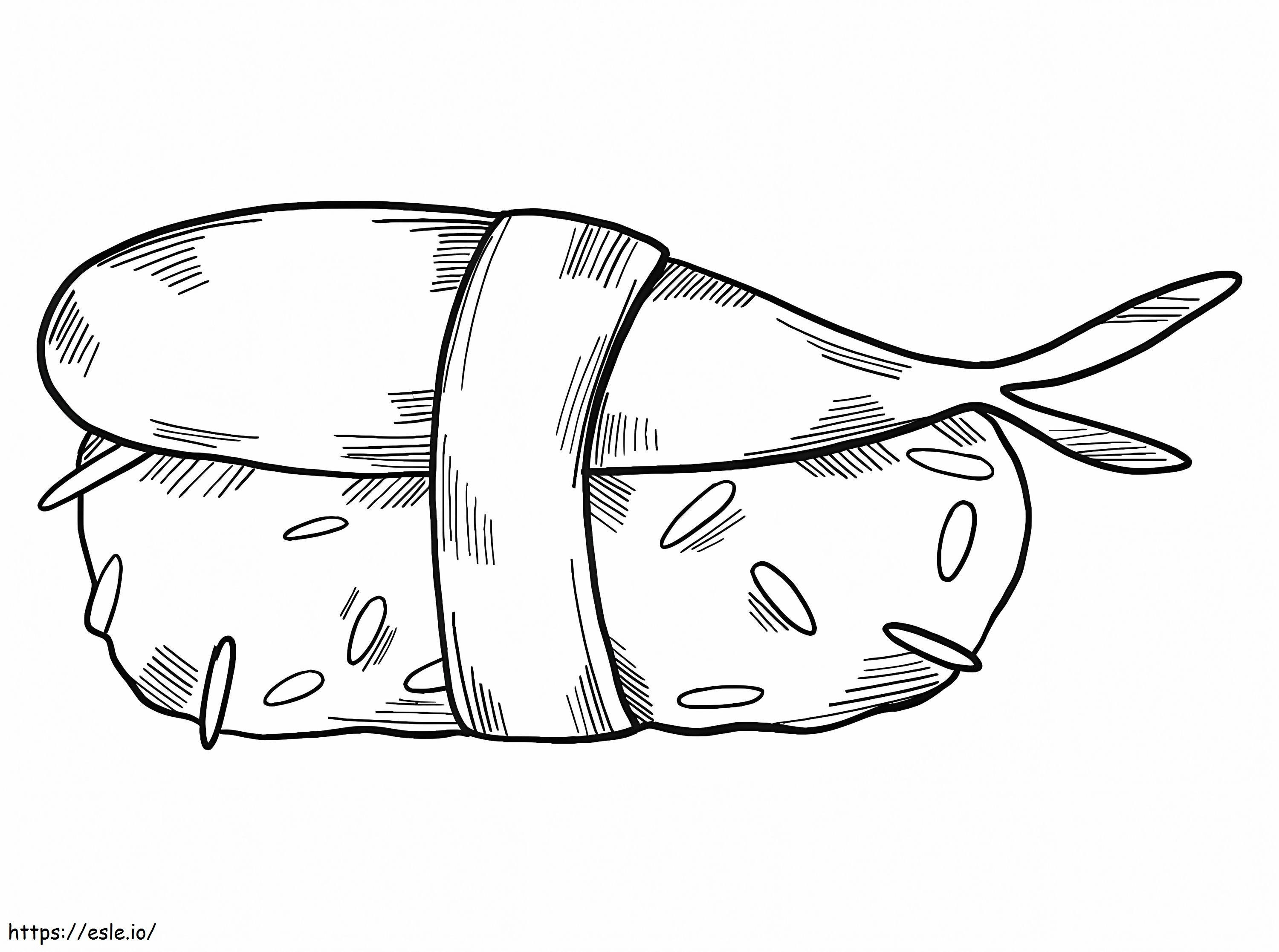 Sushi 8 coloring page