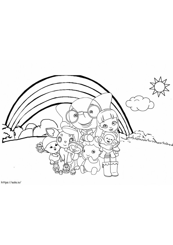 Rainbow Rubys Characters coloring page