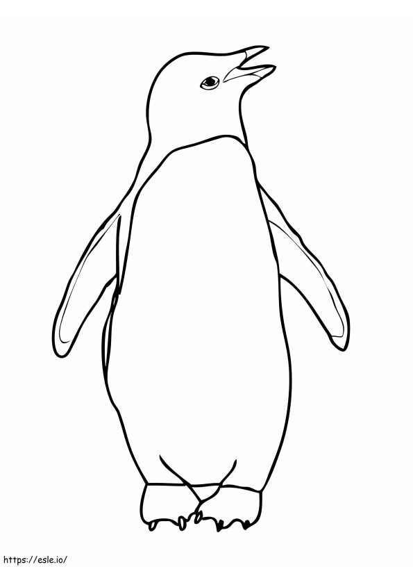 Pinguin imperial de colorat