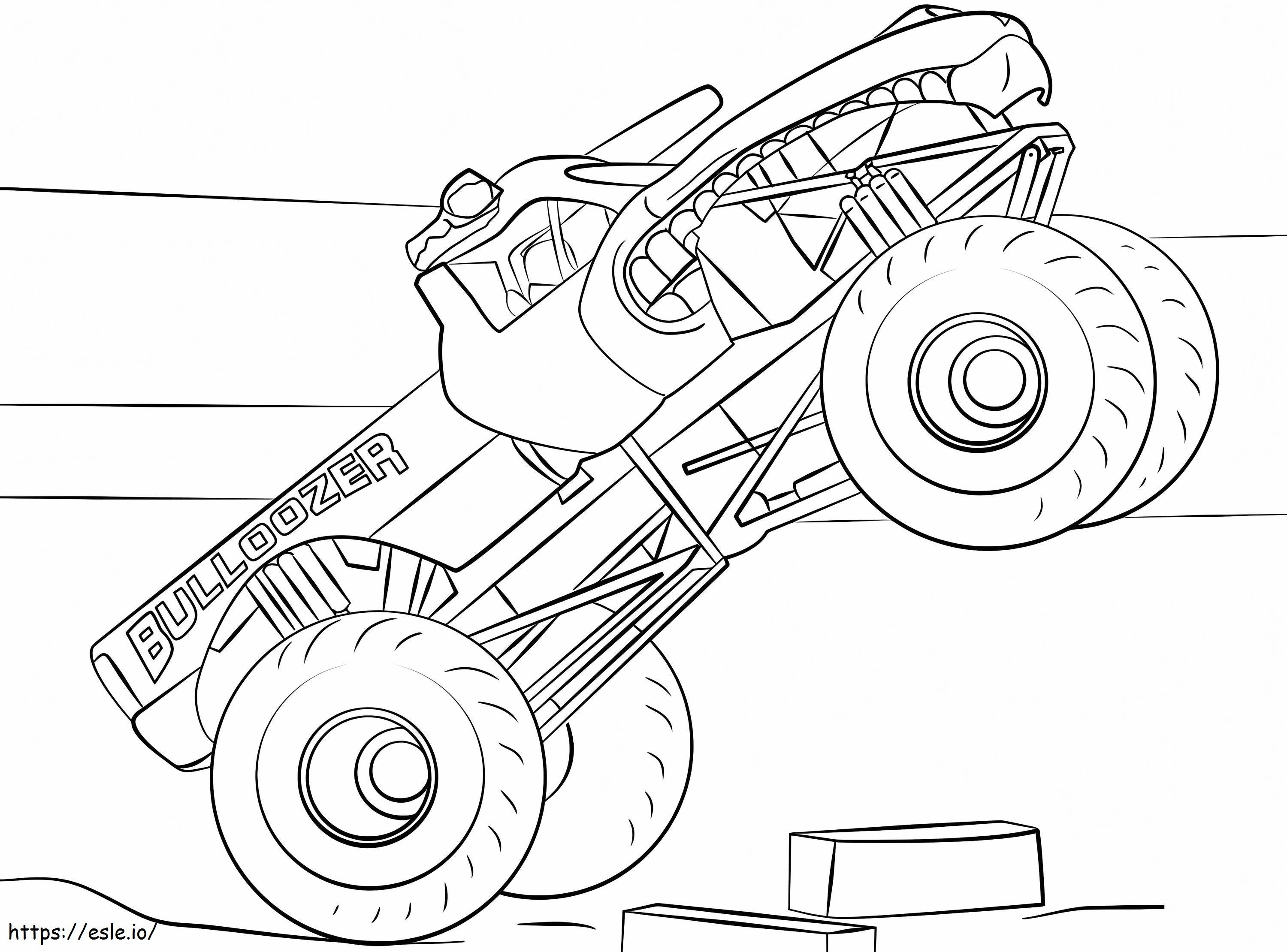 Puskutraktori Monster Truck värityskuva