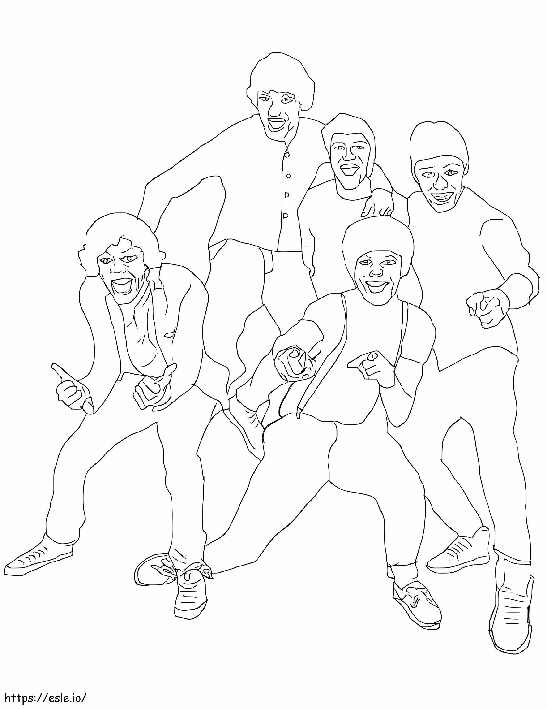 Funny One Direction coloring page