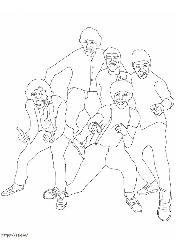 Funny One Direction coloring page
