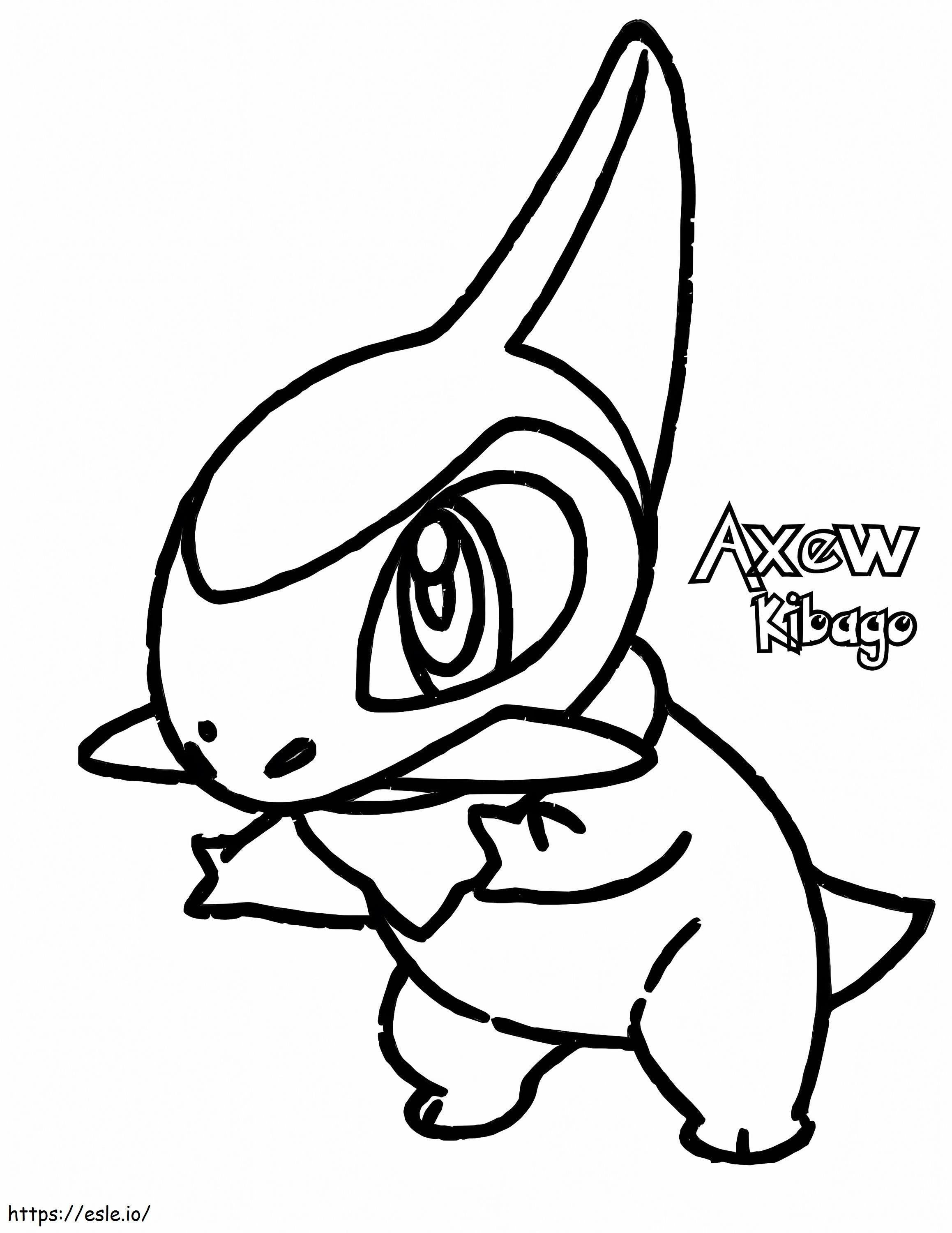 Axew Gen 5 Pokemon coloring page
