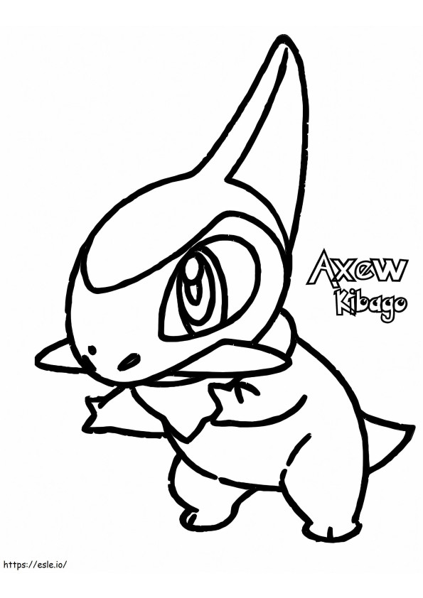 Pokemon di quinta generazione Axew da colorare