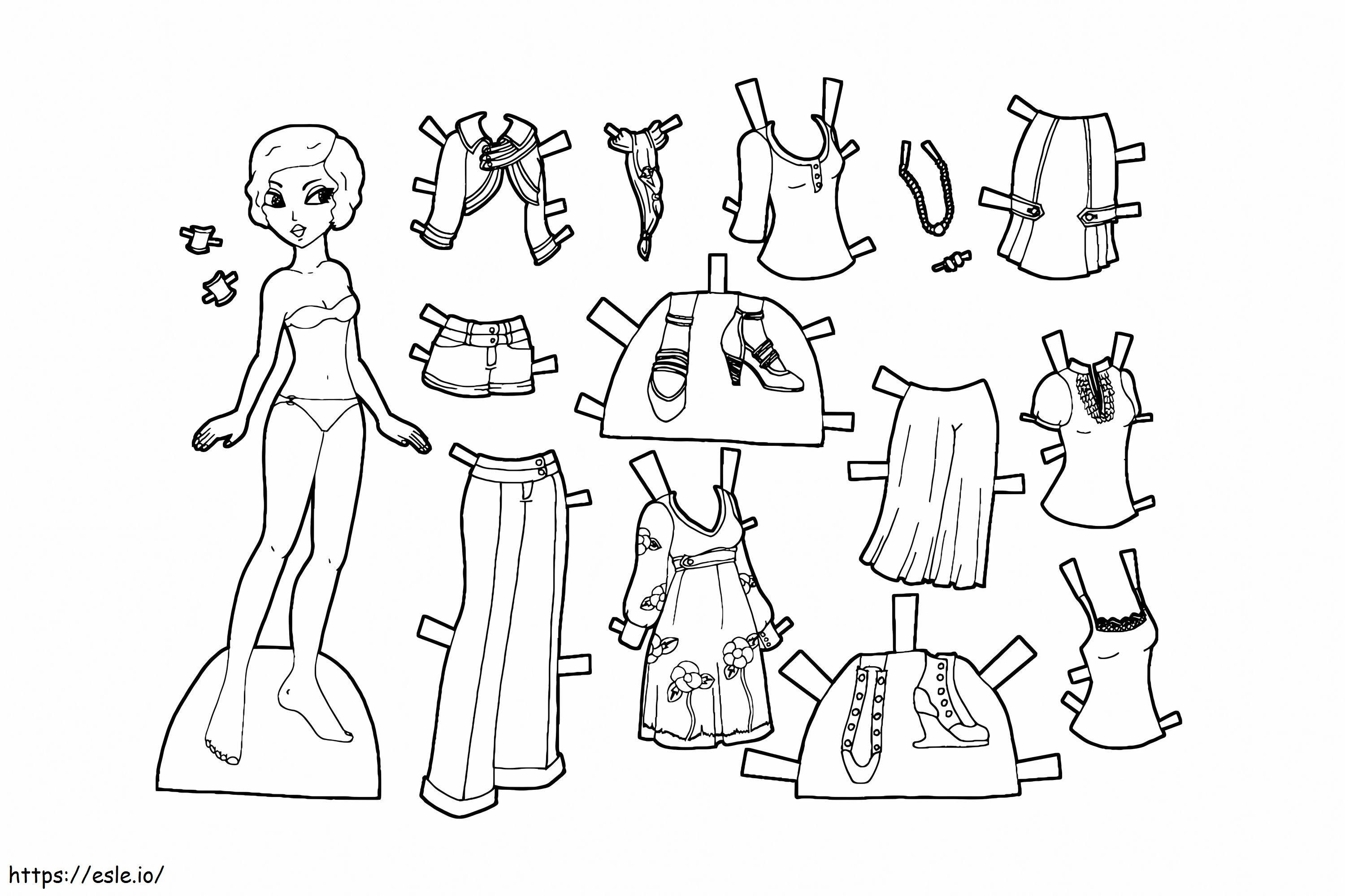 Paper Dolls 13 coloring page