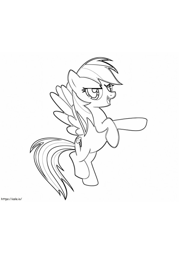 Cool Rainbow Dash coloring page