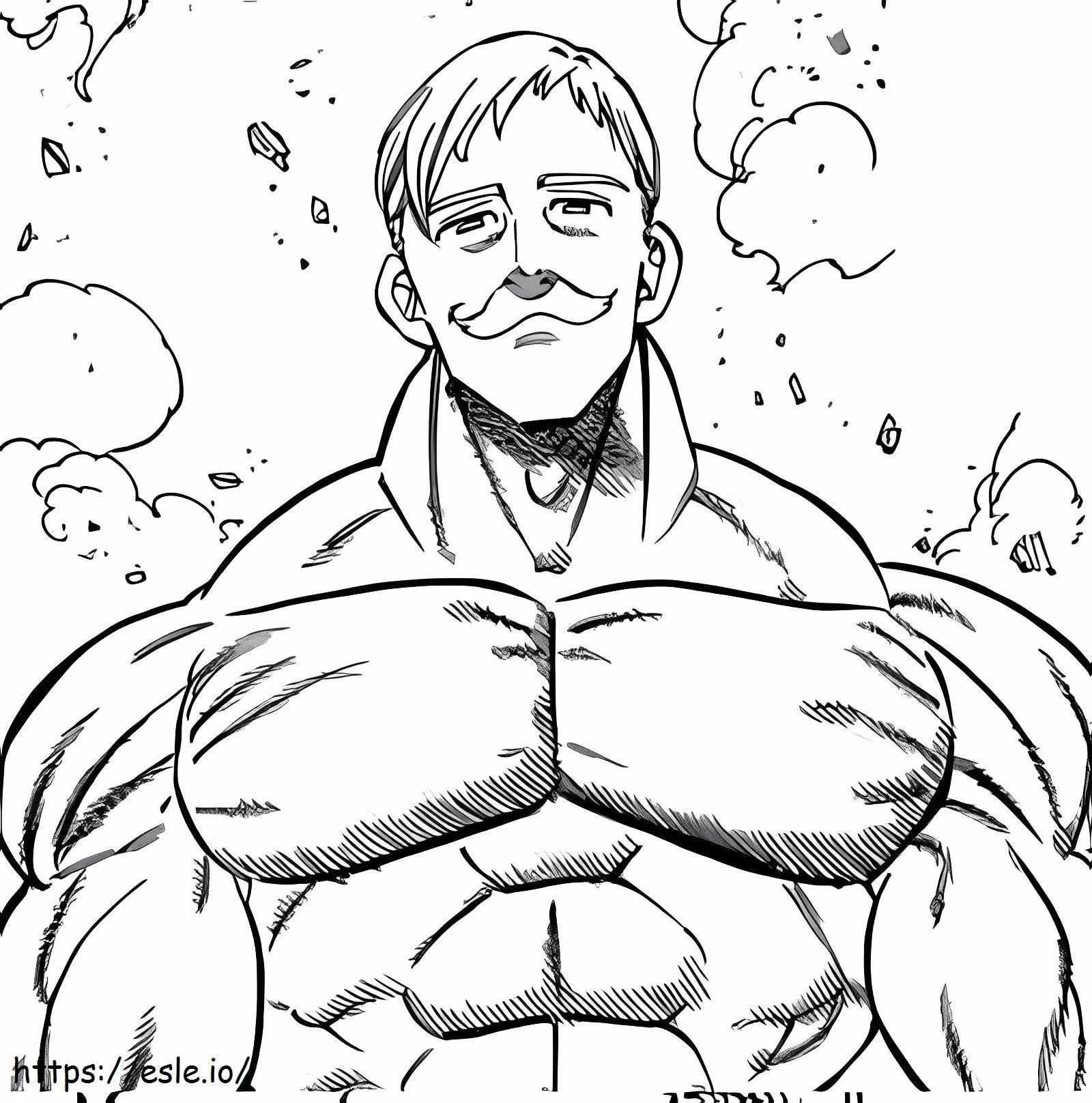 Awesome Escanor coloring page