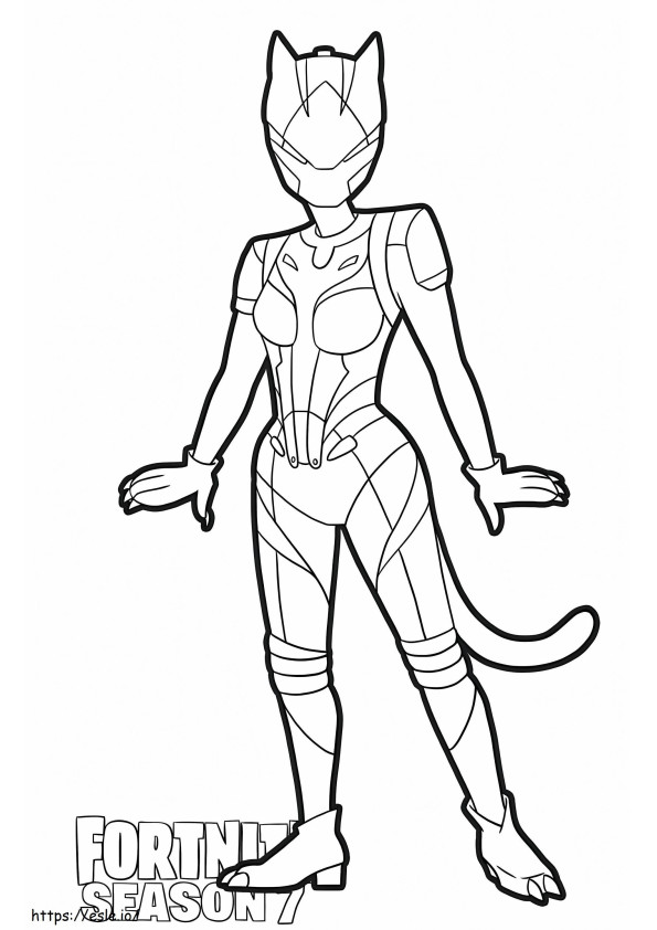 Fortnite Lynx Max Level Skin coloring page
