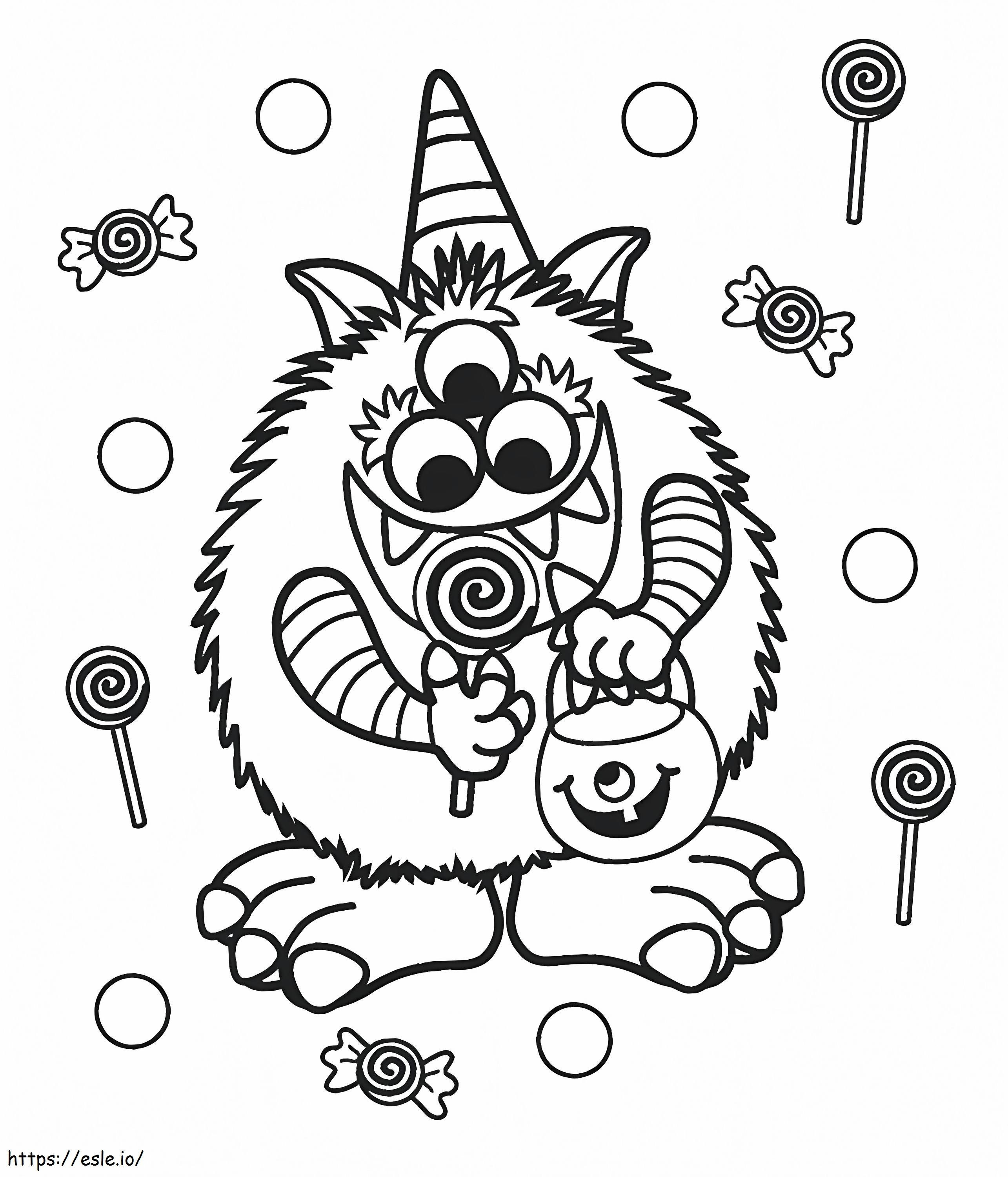 Halloween Candy 9Ncm Halloween Candy Candy Corn Cotton coloring page
