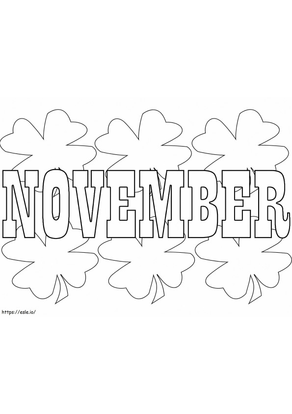 Coloriage Novembre à imprimer dessin