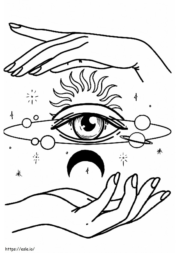 Aesthetic An Eye In Space coloring page