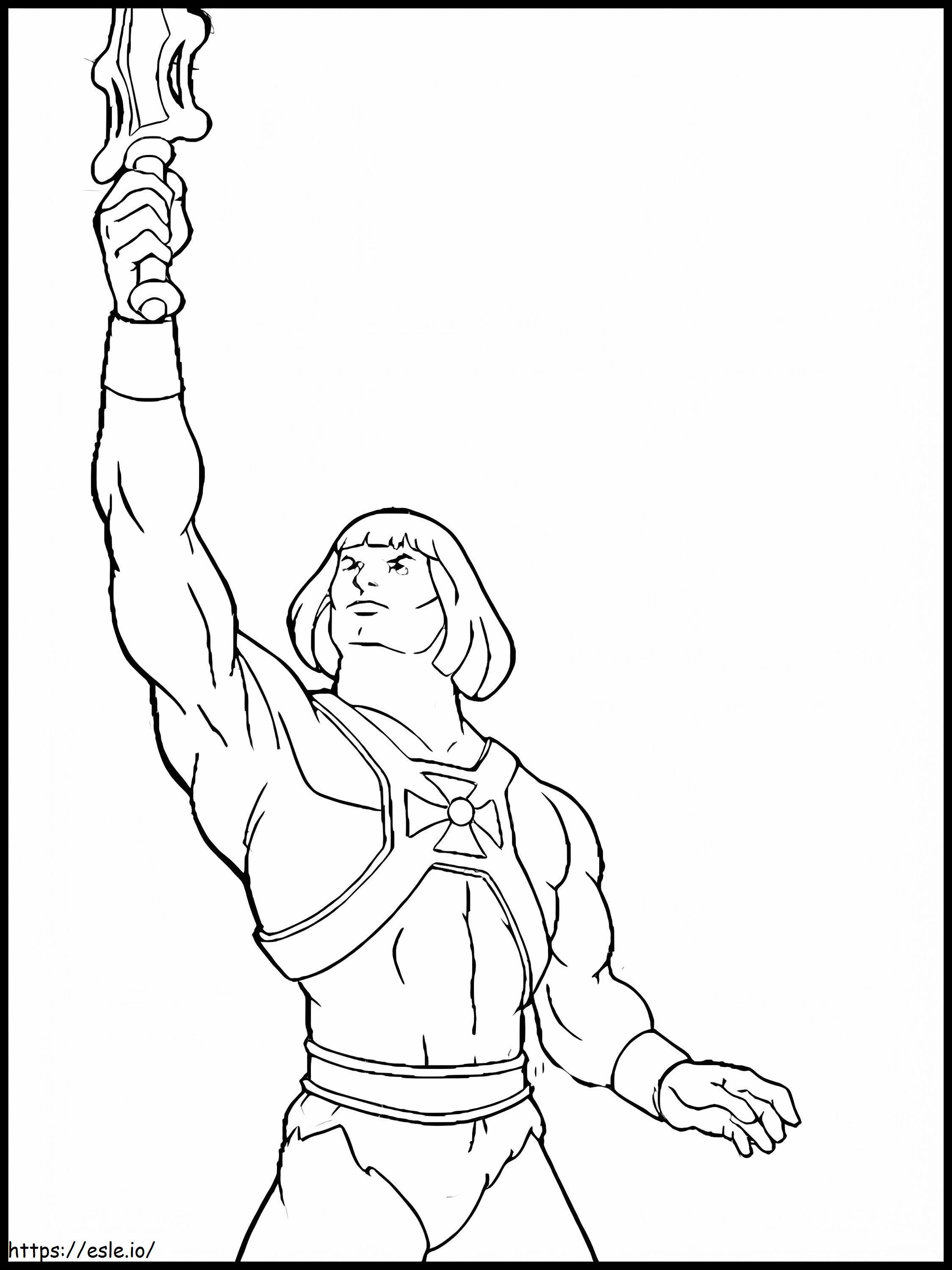 He Man With Weapon coloring page