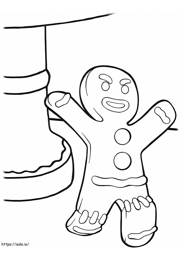 Happy Gingerbread Man coloring page